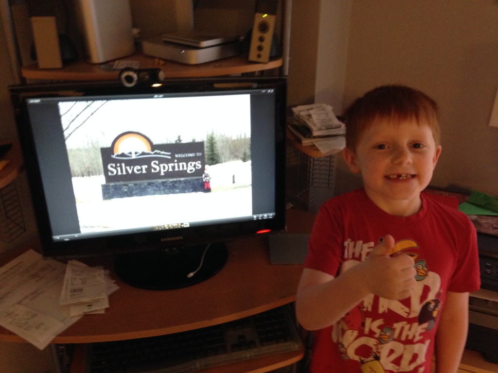Ian and his Silver Springs sign picture