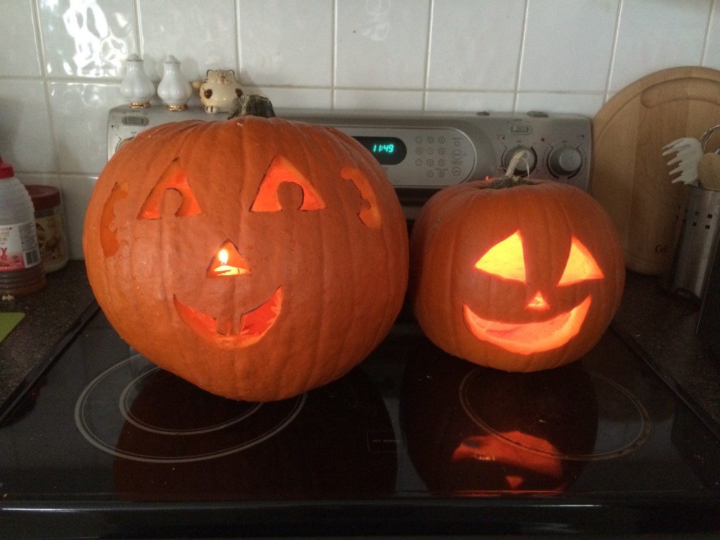 Miranda's and Ian's pumpkins