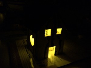 My house in the dark.