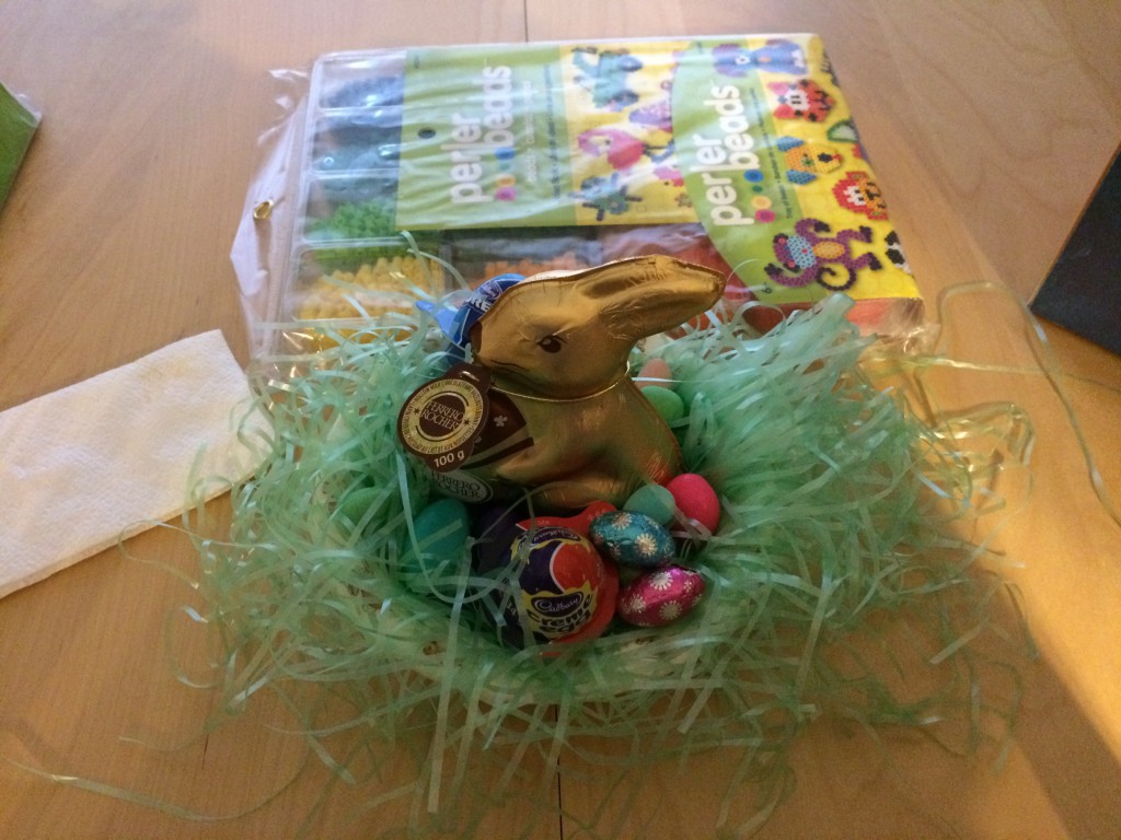 Ian's Easter nest and Perler bead set