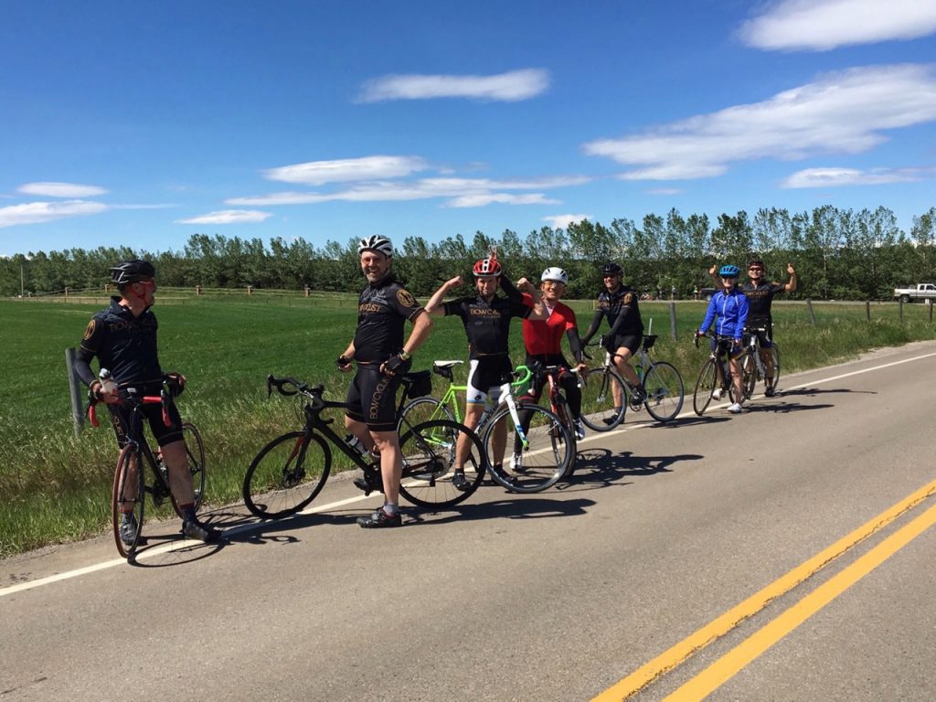 Bow Cyclists out on Township Road 262
