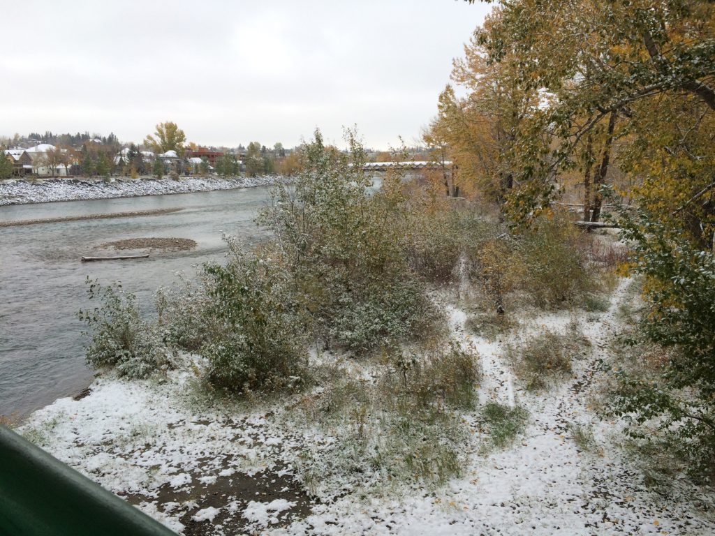 Snow on the Bow River